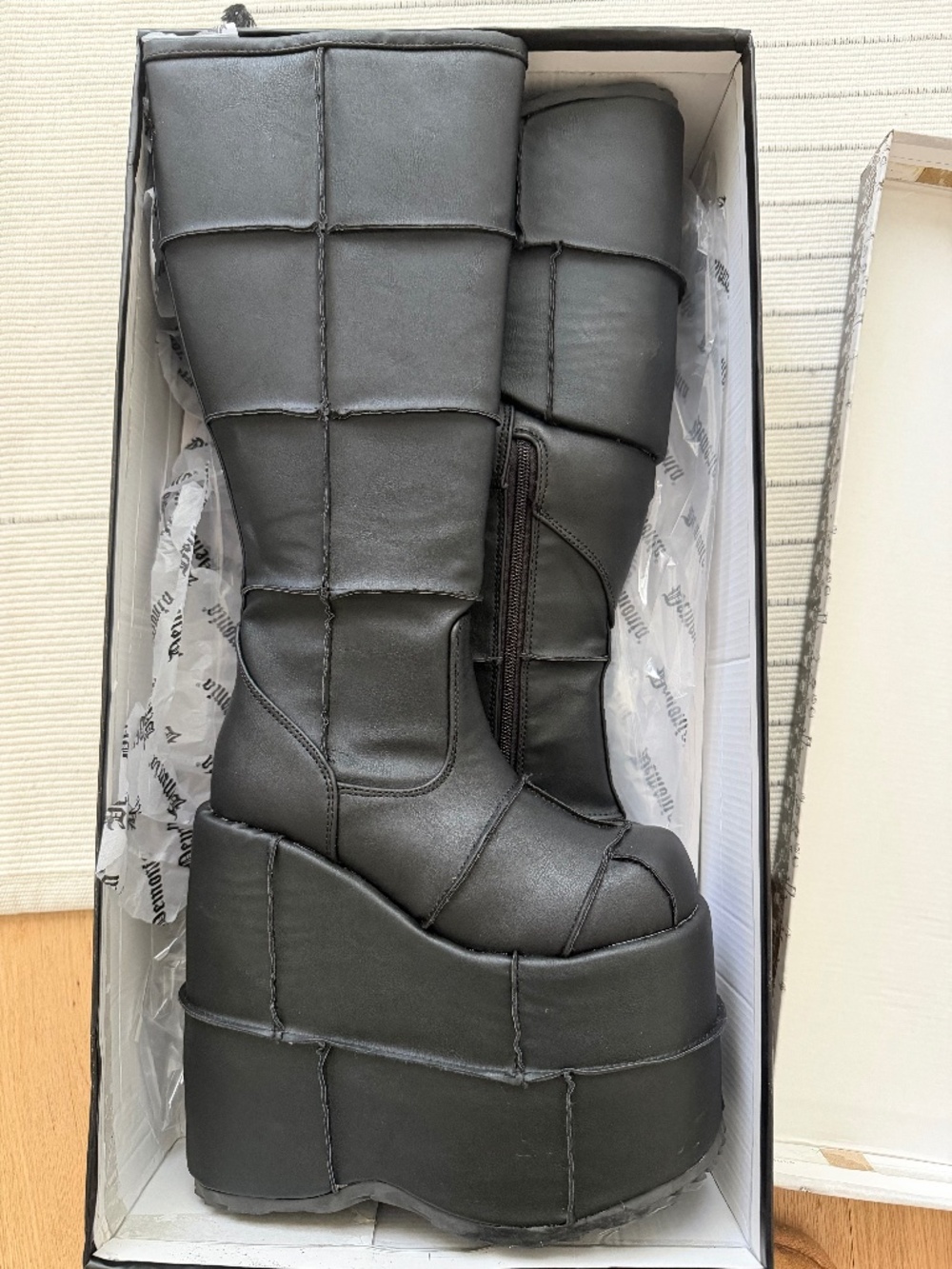 PUNK ROCK GOTH 7 INCH Size 6 Knee High Boots Demonia - NEW